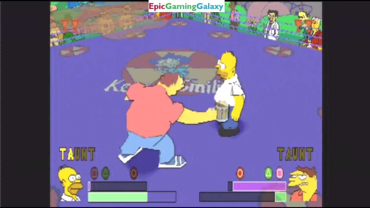 The Simpsons Wrestling Barney